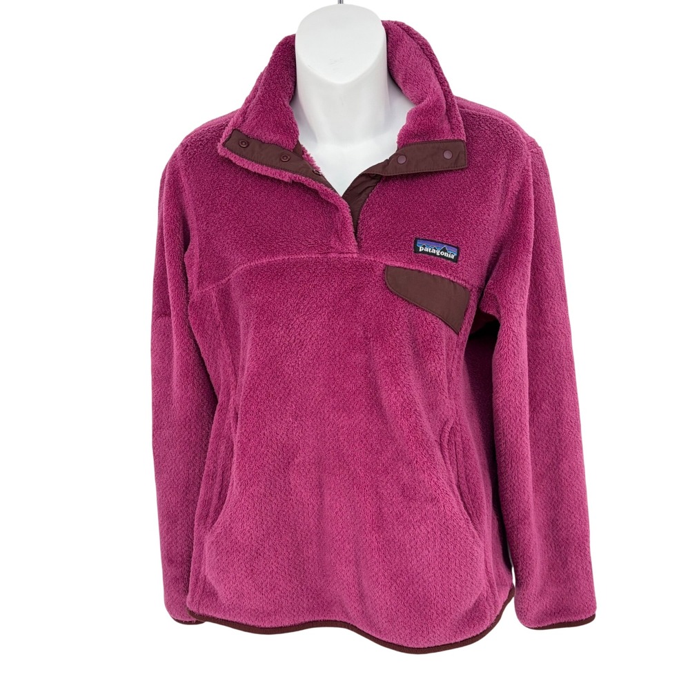 Patagonia ReTool Snap-T Fleece Pullover Magenta Brown Gorpcore Small Cozy Fall